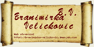 Branimirka Veličković vizit kartica